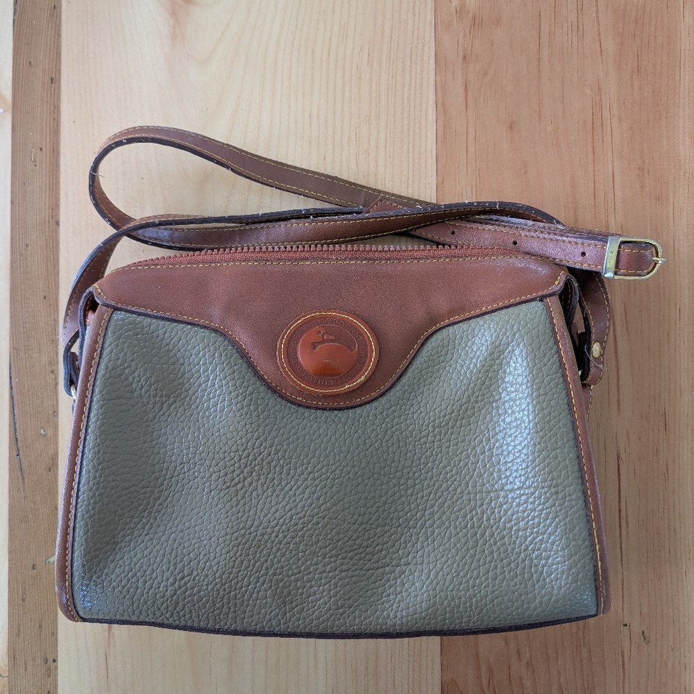 Dooney & Bourke Brown Leather Accent Bag